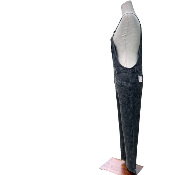 Anthropologie Pilcro Painters Overalls Gauzey Jumpsuit Black Slouchy Oversize 26 - Picture 9 of 12